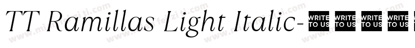 TT Ramillas Light Italic字体转换